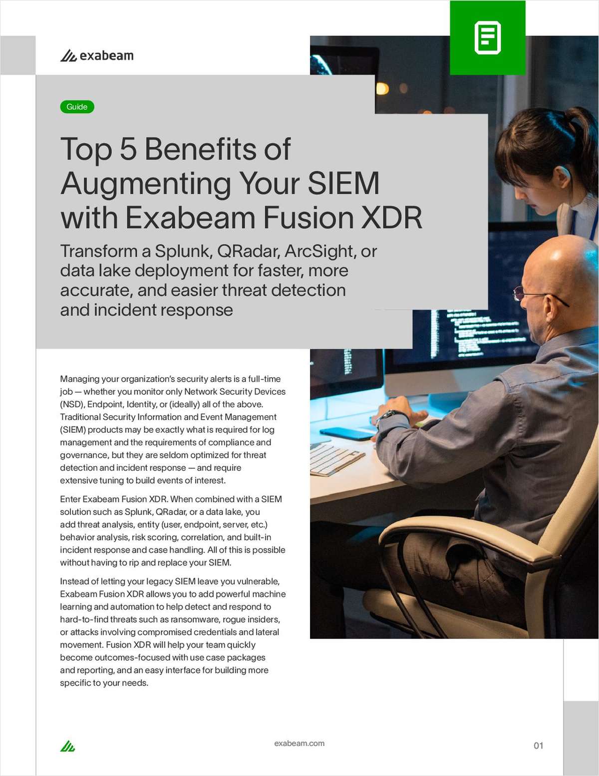 The Top 5 Benefits of Augmenting Your SIEM with Exabeam Fusion XDR