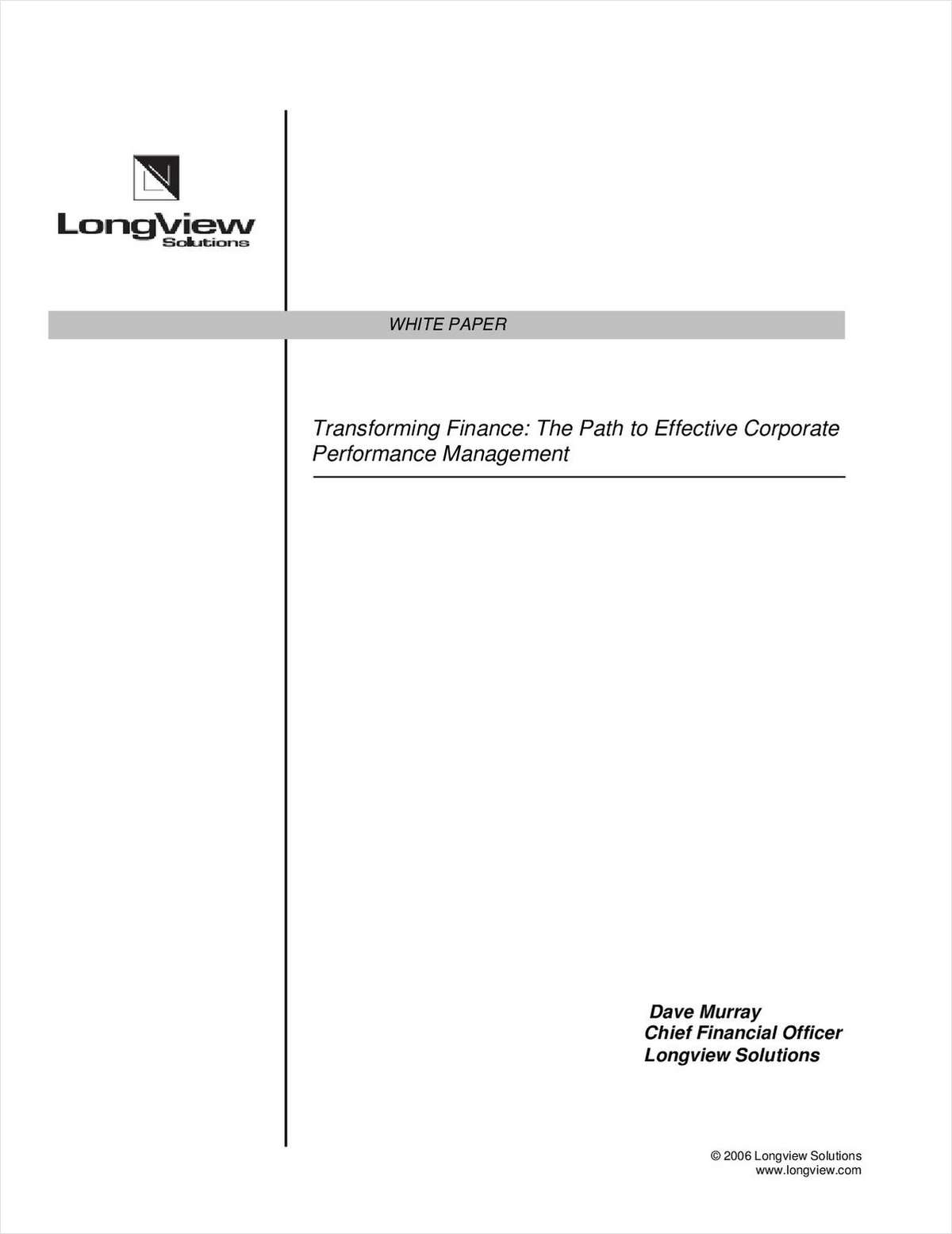Transforming Finance: The Path to Effective Corporate Performance Management