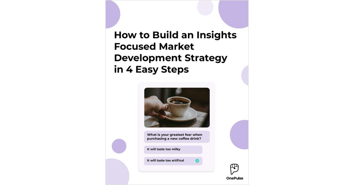 How to Build an Insights Focused Market Development Strategy in 4 Easy ...