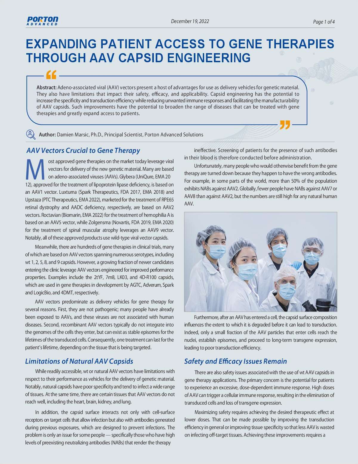 Expanding Patient Access to Gene Therapies Through AAV Capsid Engineering