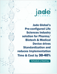 Jade Global's Pre-configured Life Sciences Industry solution
