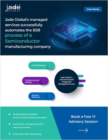 Jade Global's managed services successfully automates the B2B process of a Semiconductor manufacturing company