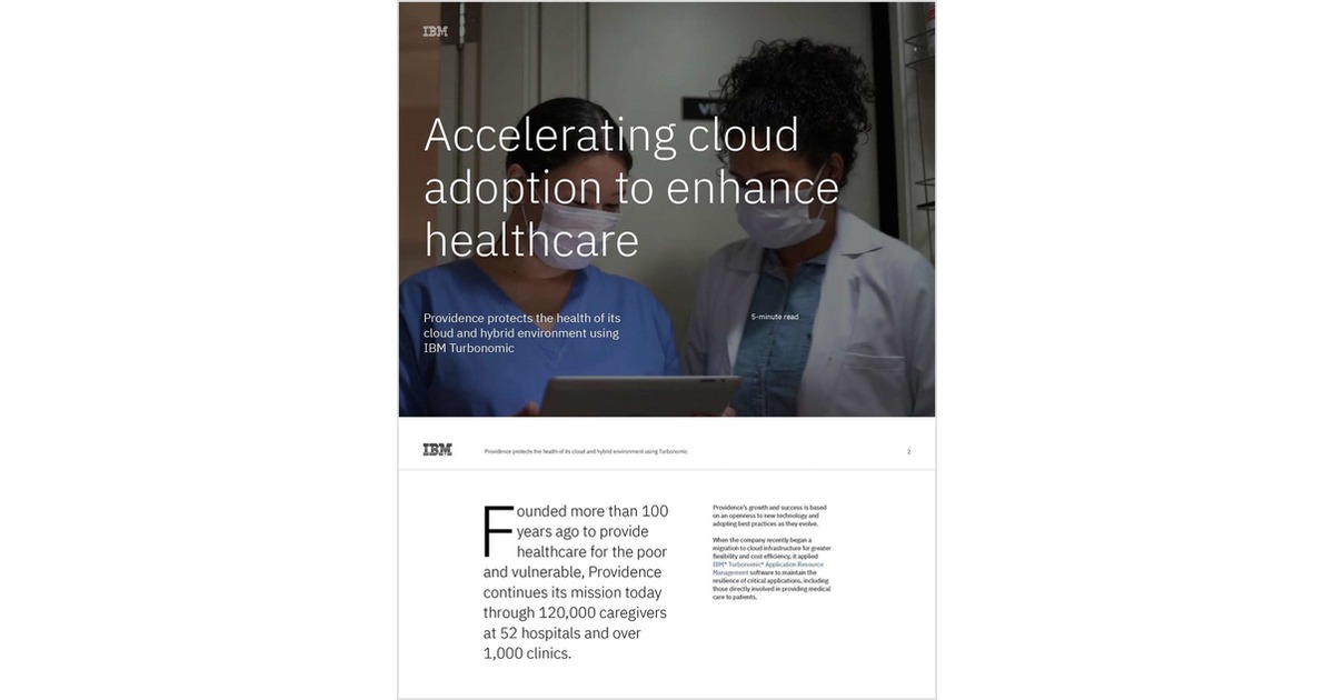 Accelerating cloud adoption to enhance healthcare