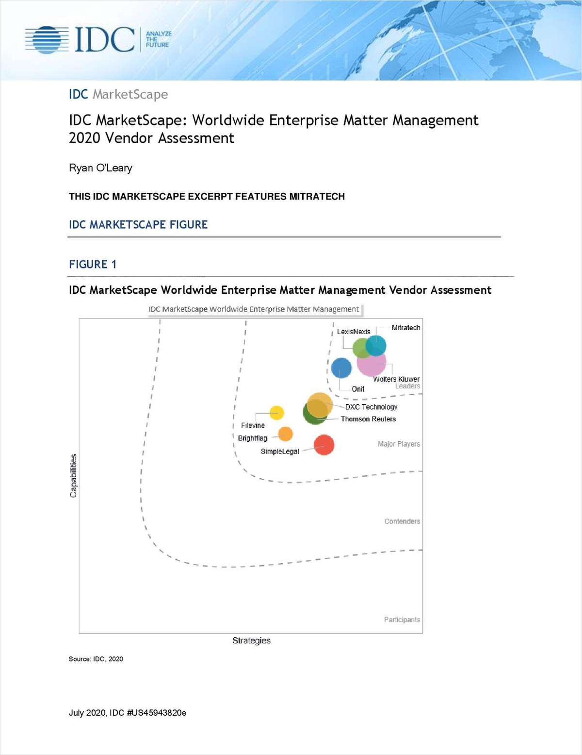 IDC MarketScape: Worldwide Enterprise Matter Management 2020 Vendor Assessment
