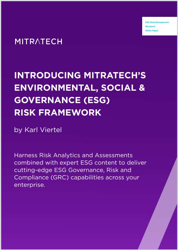Mitratech's Environmental, Social & Governance (ESG) Risk Framework