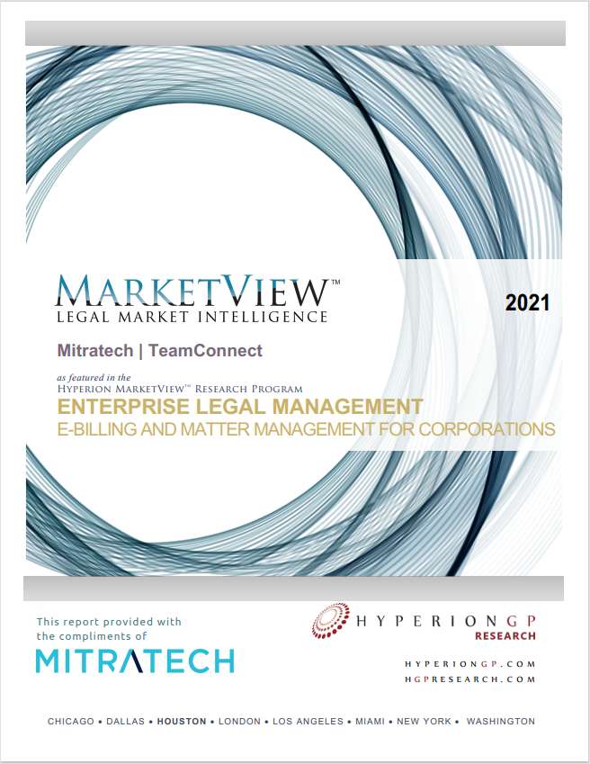 Hyperion Global Partners Report  Excerpt - MarketView™: Enterprise Legal Management for Corporations