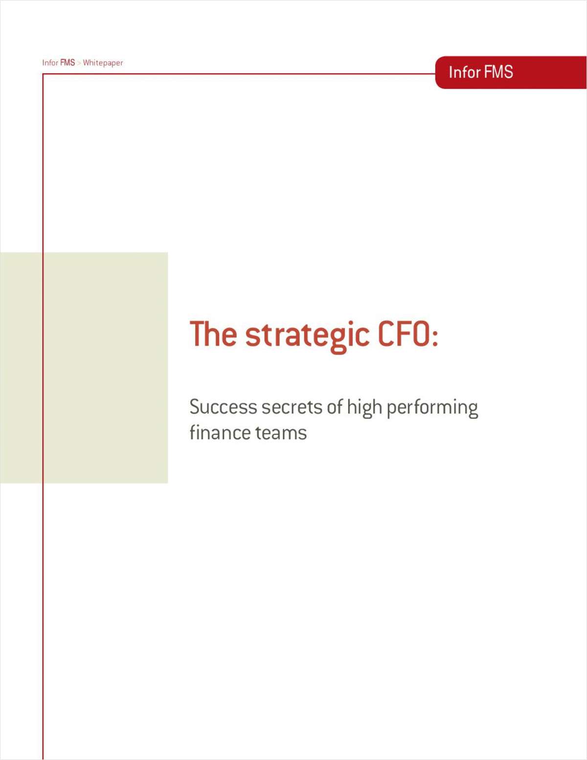 The Strategic CFO: Success Secrets of High Performing Finance Teams