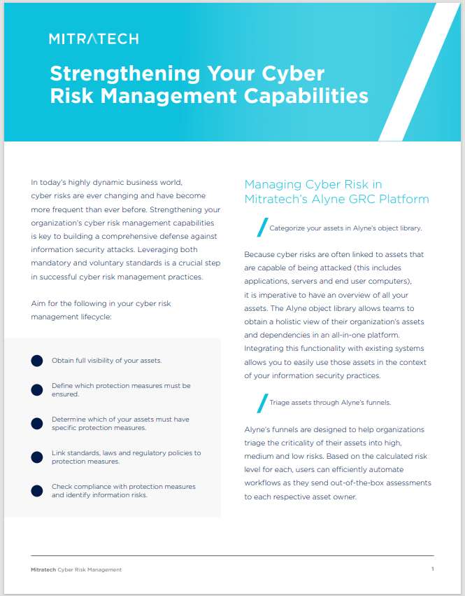 Strengthening Your Cyber Risk Management Capabilities
