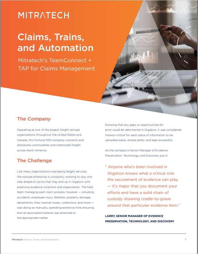 Claims, Trains, and Automation