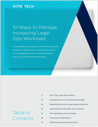 10 Ways to Manage Increasing Legal Ops Workload