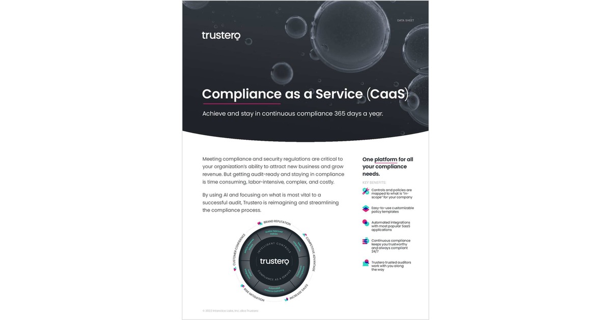 Compliance as a Service (CaaS)