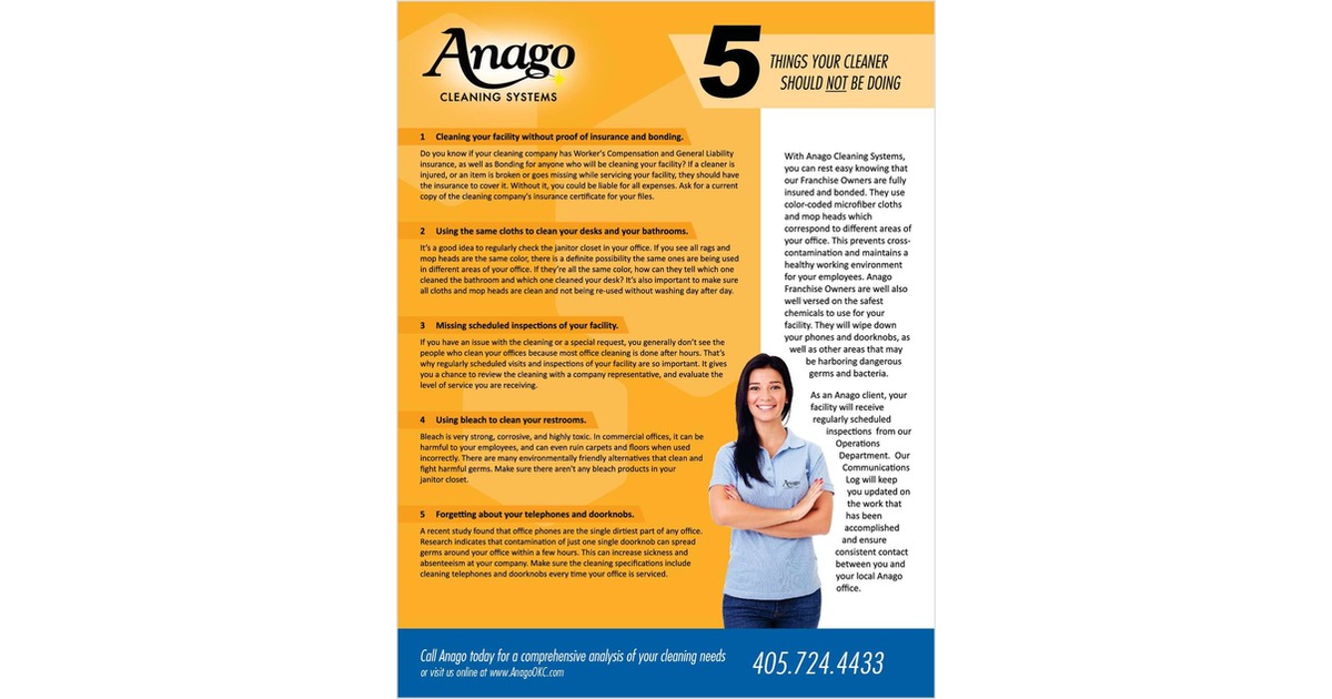 5 Things Your Current Cleaner Should NOT Be Doing