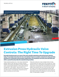 Extrusion Press Hydraulic Valve Controls: The Right Time To Upgrade