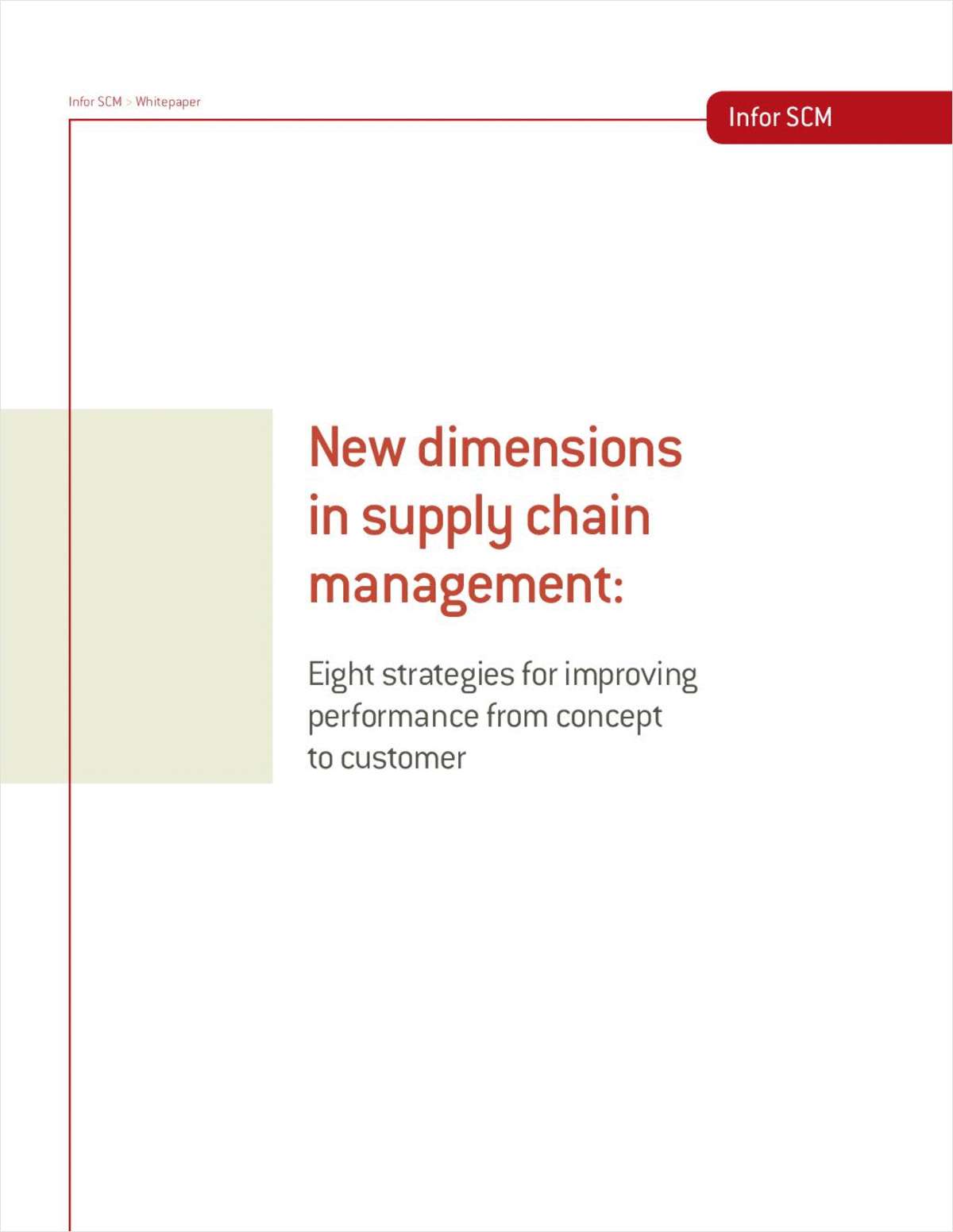 Eight Strategies to Drive Supply Chain Performance