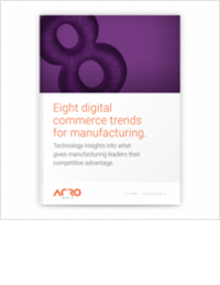 Eight digital commerce trends for manufacturing.