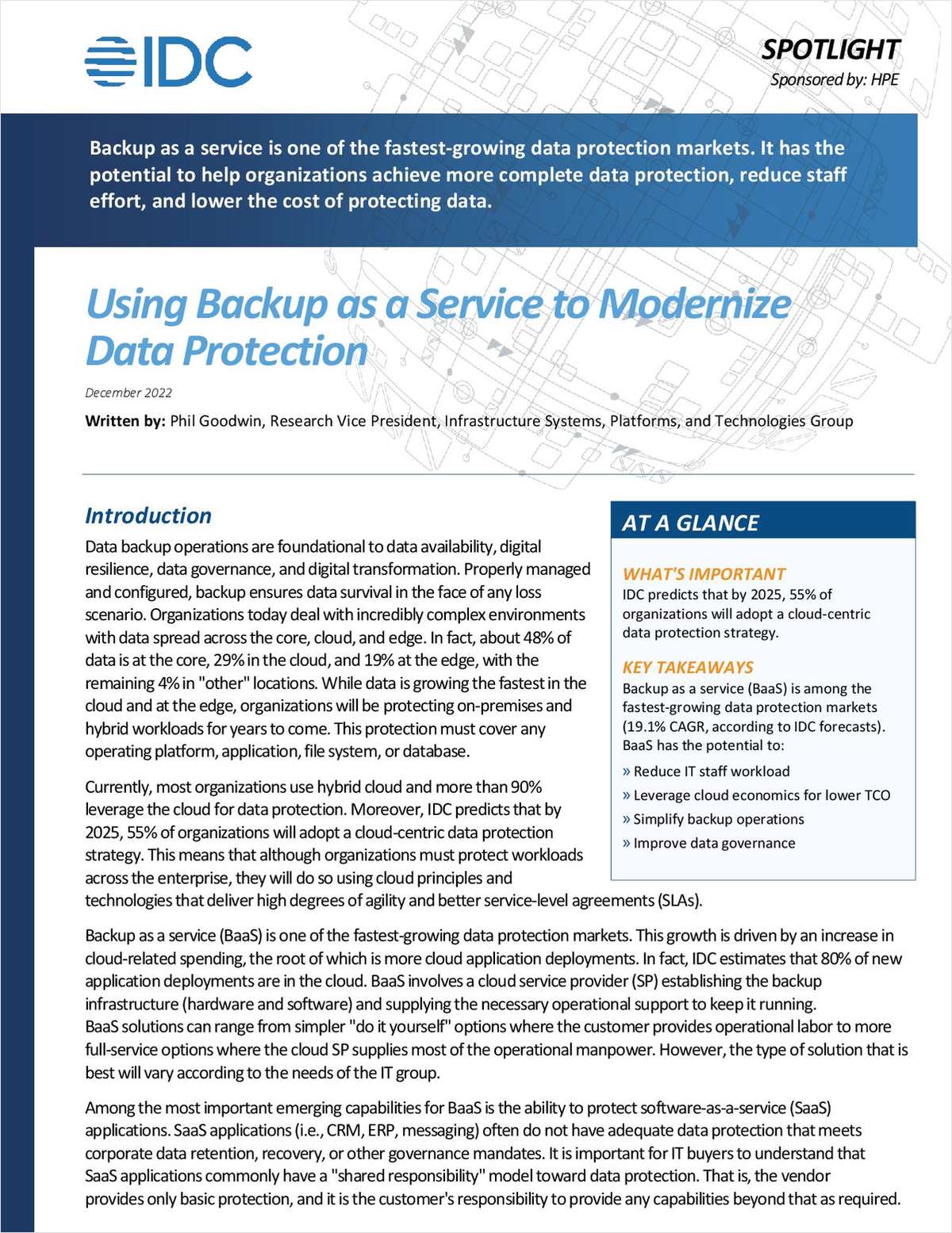 Using Backup as a Service to Modernize Data Protection