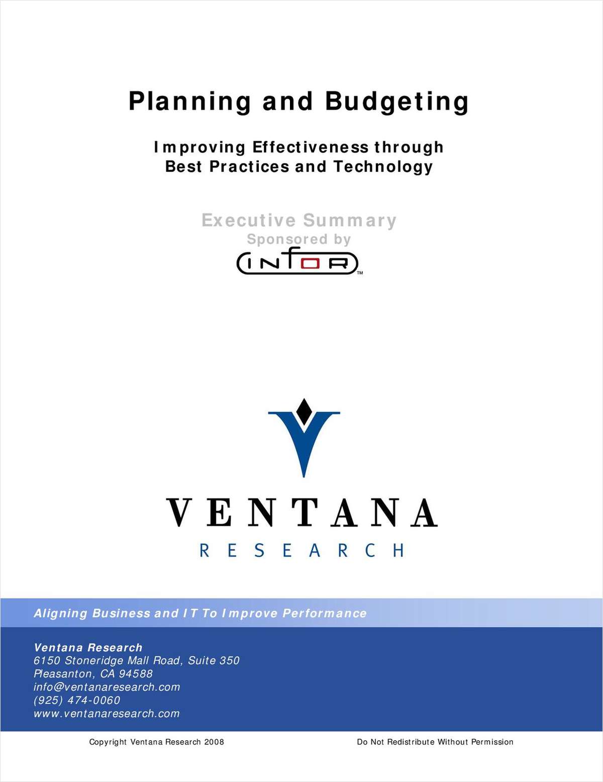 Planning and Budgeting: Improving Effectiveness through Best Practices and Technology