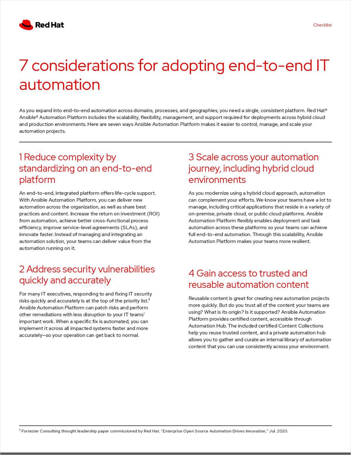 Seven Considerations for Adopting End-to-End IT Automation