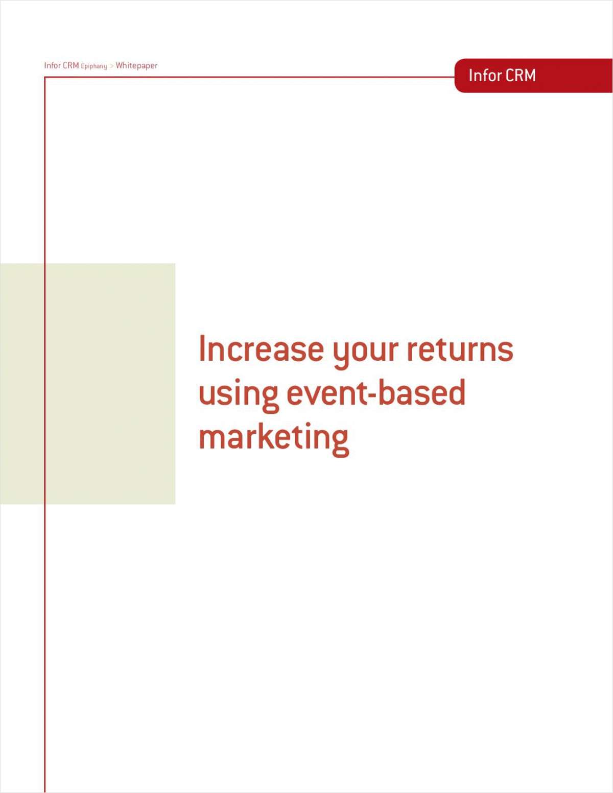Increase Your Returns Using Event-Based Marketing