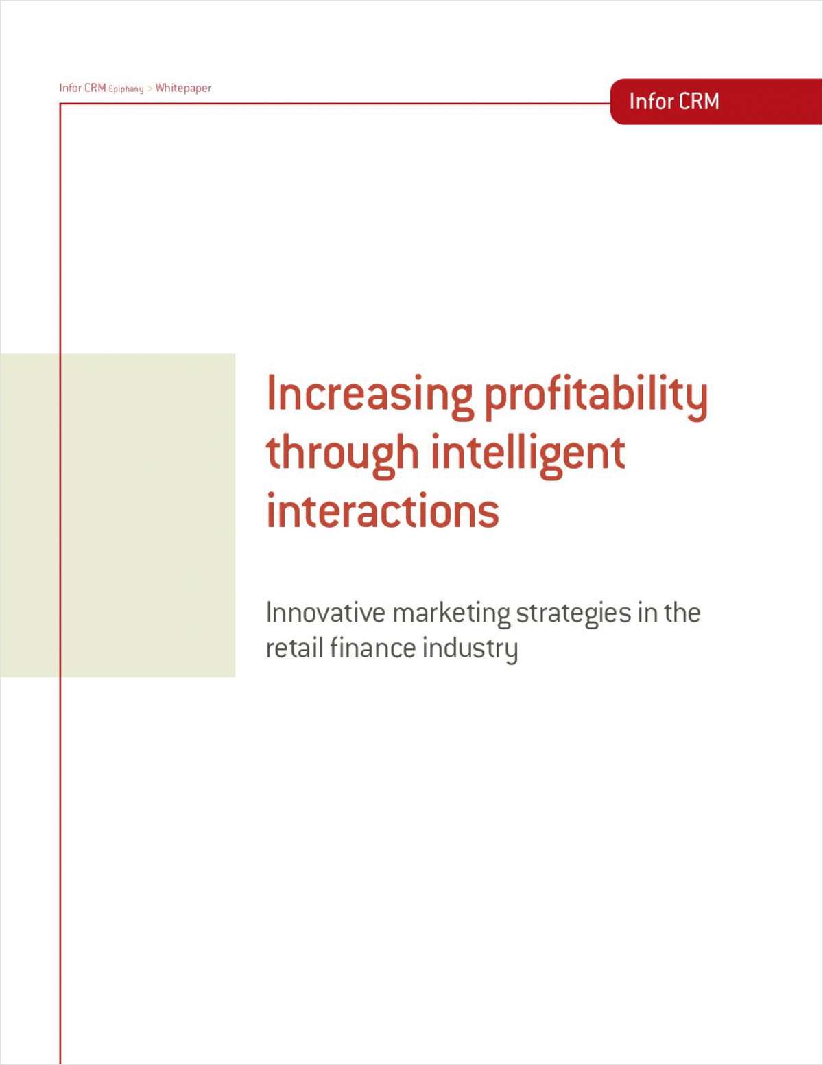 Innovative Marketing Strategies in the Retail Finance Industry