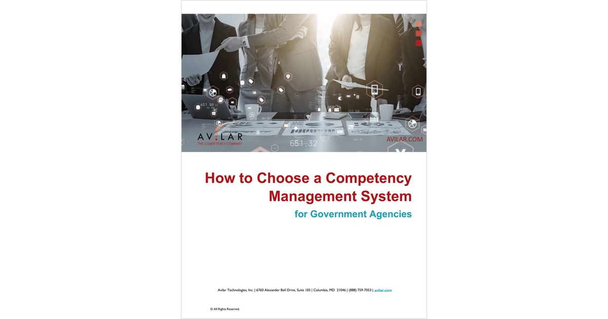 How Government Agencies Should Choose a Competency Management System