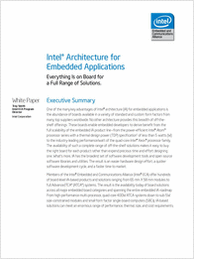 Why Intel® Architecture is Right for your Embedded Application