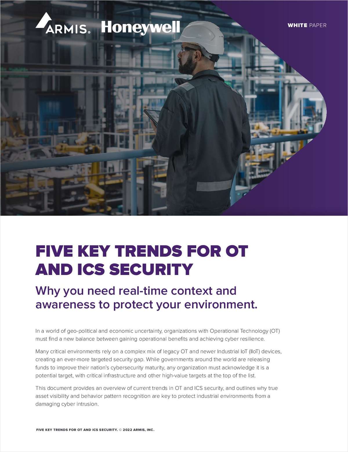 FIVE KEY TRENDS FOR OT  AND ICS SECURITY