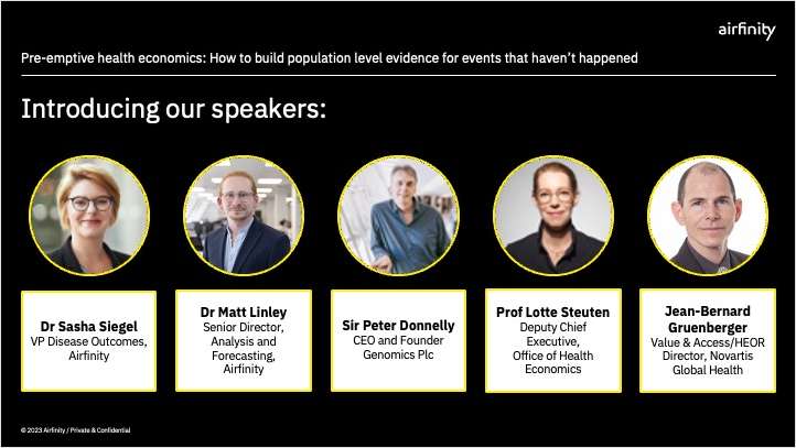 How to build population level evidence for events that haven't happened