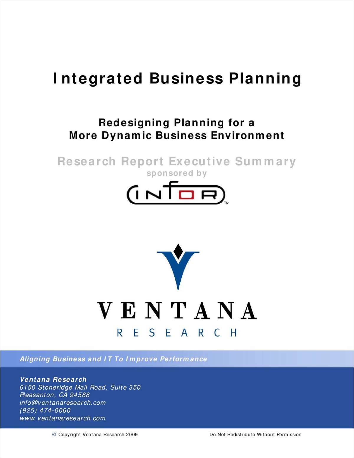 Integrated Business Planning:  Redesigning Planning for a More Dynamic Business Environment