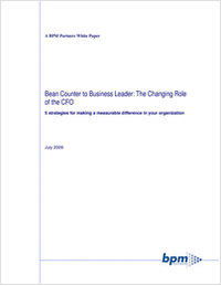 Bean Counter to Business Leader: The Changing Role of the CFO