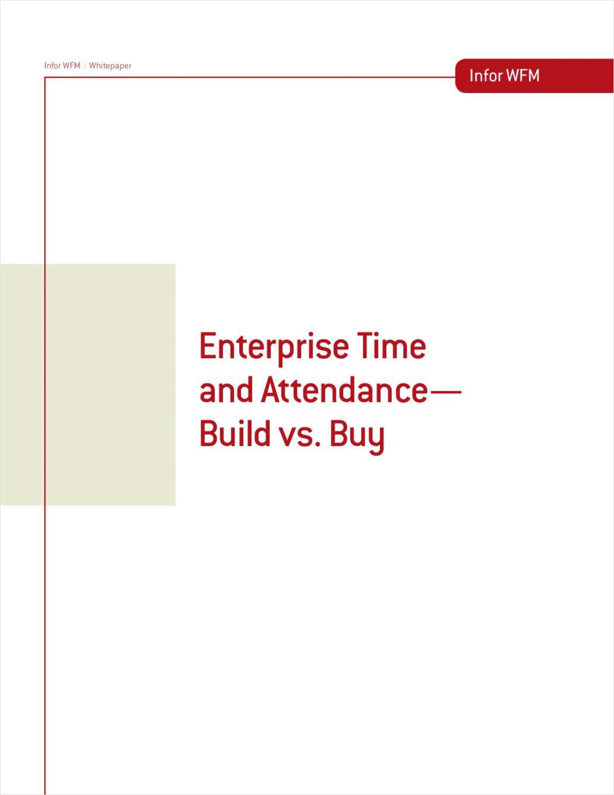 Enterprise Time and Attendance - Build vs. Buy