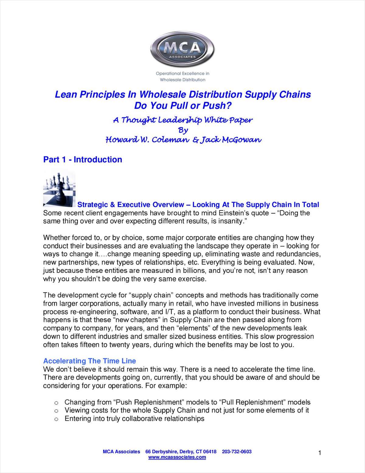 Lean Principles In Wholesale Distribution Supply Chains: Do You Pull or Push?