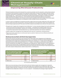 Chemical Supply Chain Management - Improving Warehouse Productivity