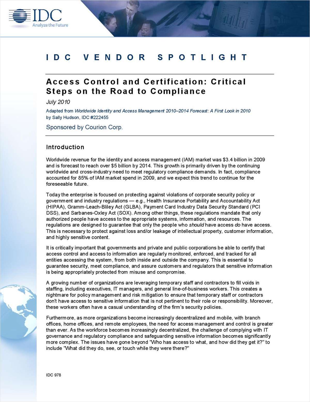 IDC Spotlight: Access Control and Certification
