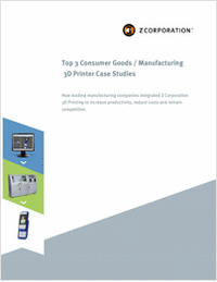 Z Corp's Top Three 3D Printing Case Studies Paper