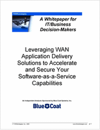 Leveraging WAN Application Delivery Solutions to Accelerate and Secure Your Software-as-a-Service Capabilities