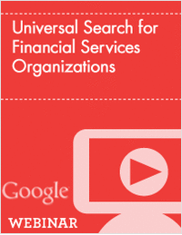 Universal Search for Financial Services Organizations