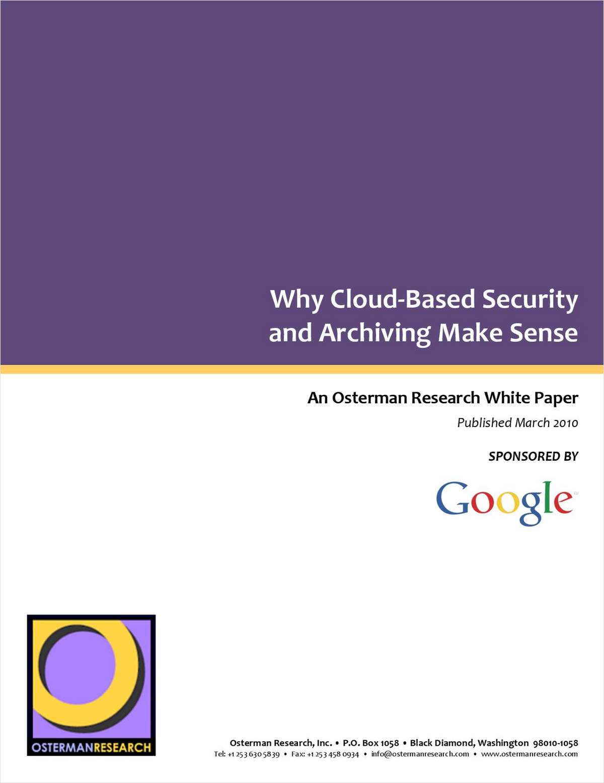 Why Cloud-Based Security and Archiving Make Sense