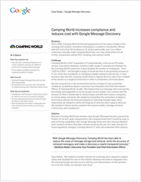 Camping World Increases Compliance and Reduces Cost with Google Message Discovery