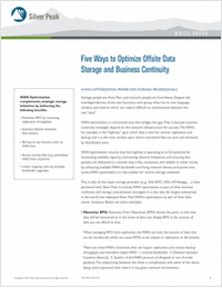 Five Ways to Optimize Offsite Storage and Business Continuity: A WAN Optimization Primer for Storage Professionals