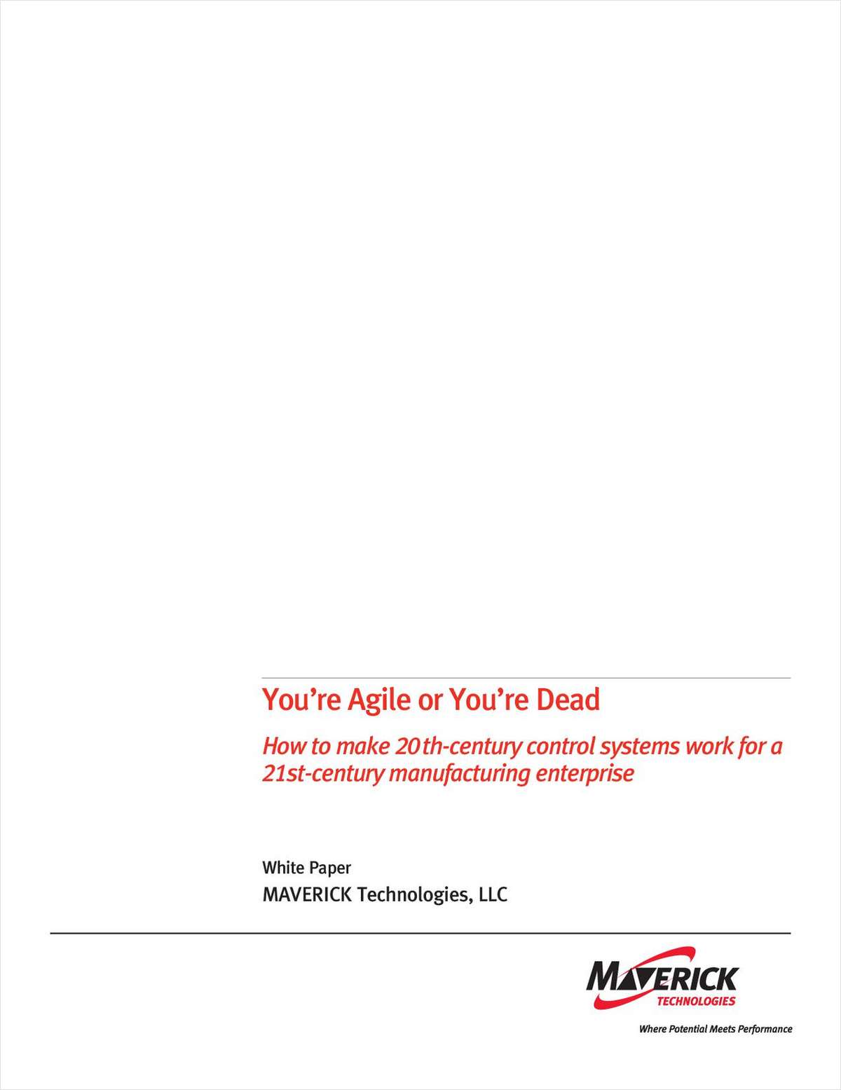 DCS White Paper: You're Agile or You're Dead