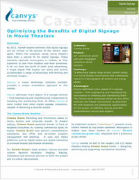 Canvys Case Study: Optimizing the Benefits of Digital Signage in Movie Theaters