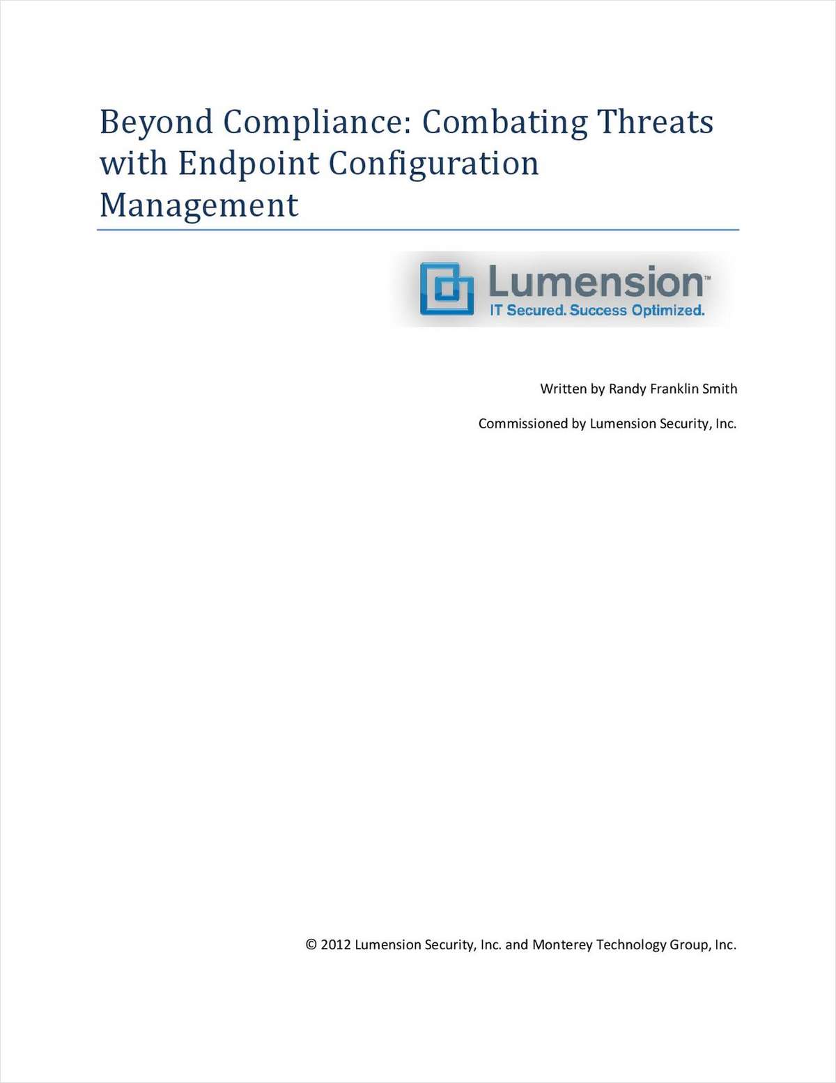 Beyond Compliance: Combating Threats with Endpoint Configuration Management
