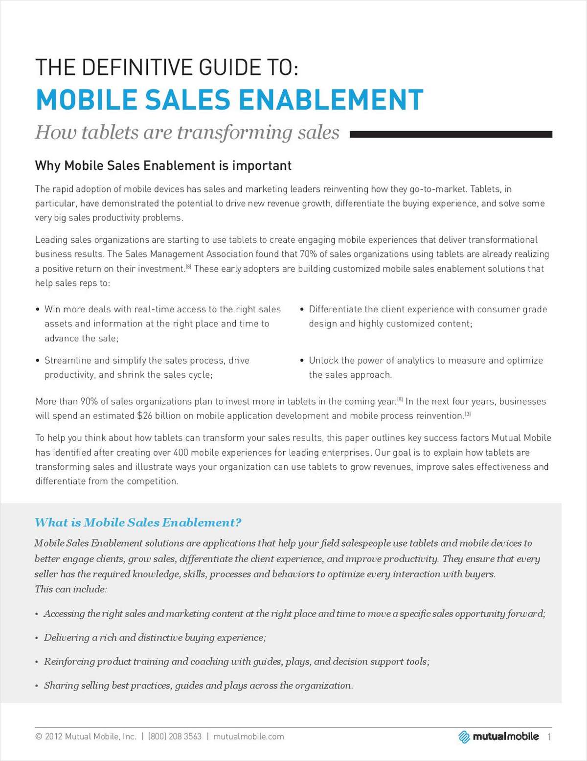 The Definitive Guide to Mobile Sales Enablement