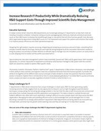 Lower R&D IT Support Costs with Improved Scientific Data Integration and Management