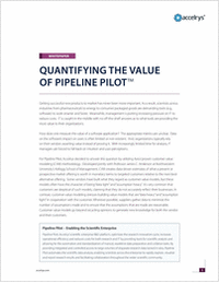 Quantifying the Value of Pipeline Pilot, the Accelrys Scientific Enterprise Platform