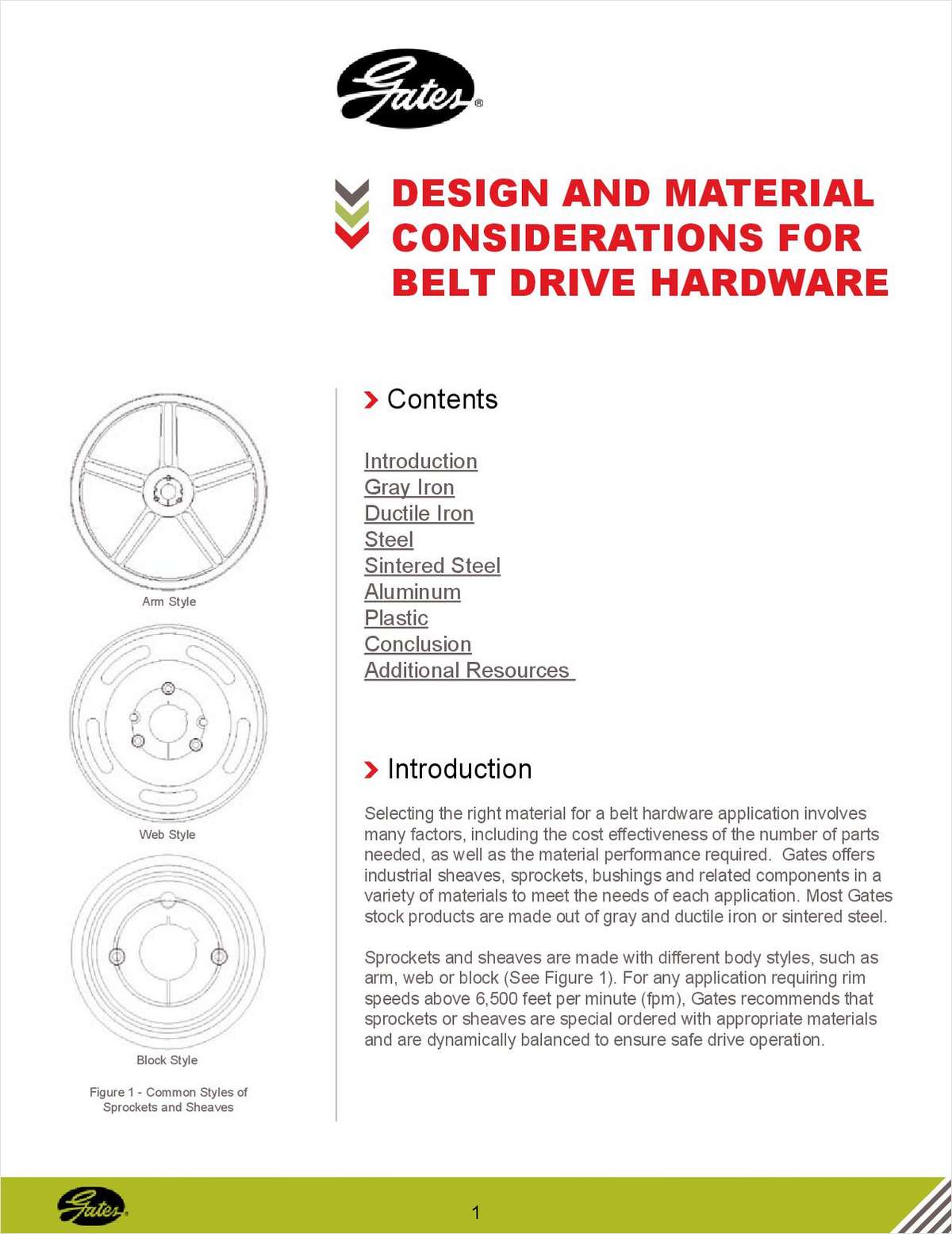 Design and Material Considerations for Belt Drive Hardware