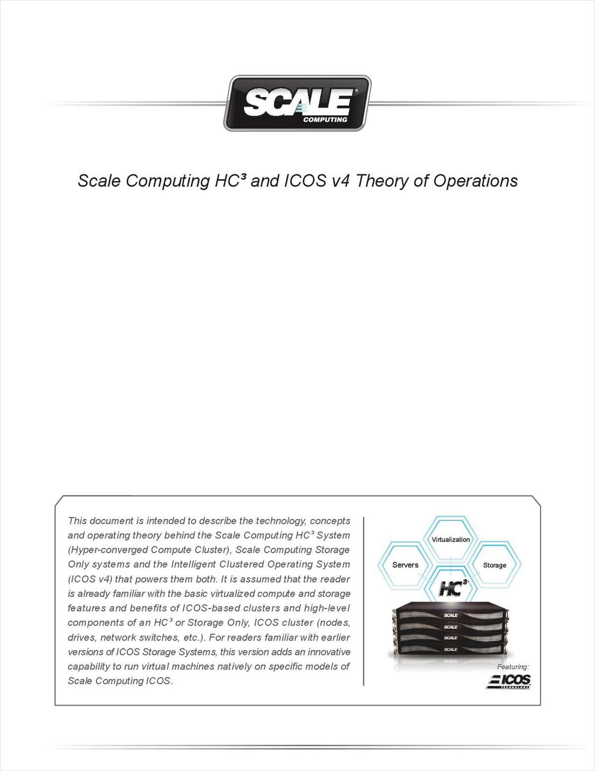 Scale Computing HC³ and ICOS v4 Theory of Operations