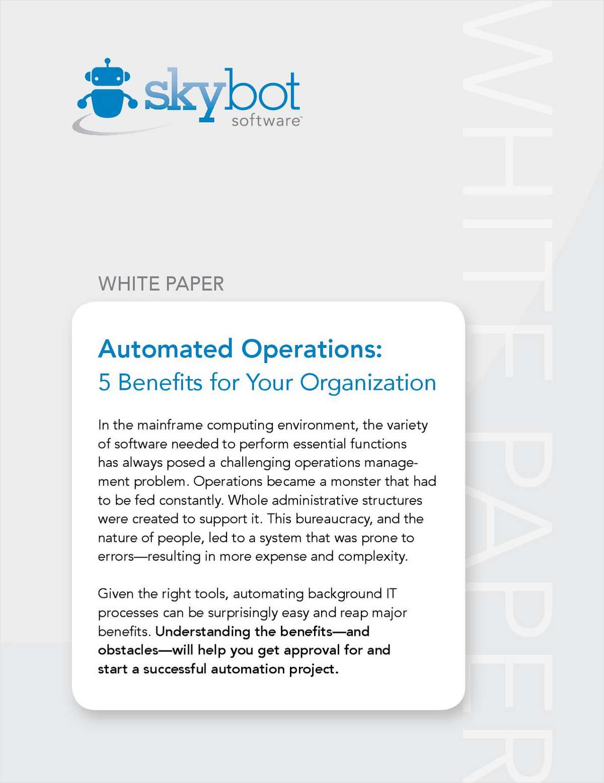 Automated Operations: 5 Benefits for Your Organization