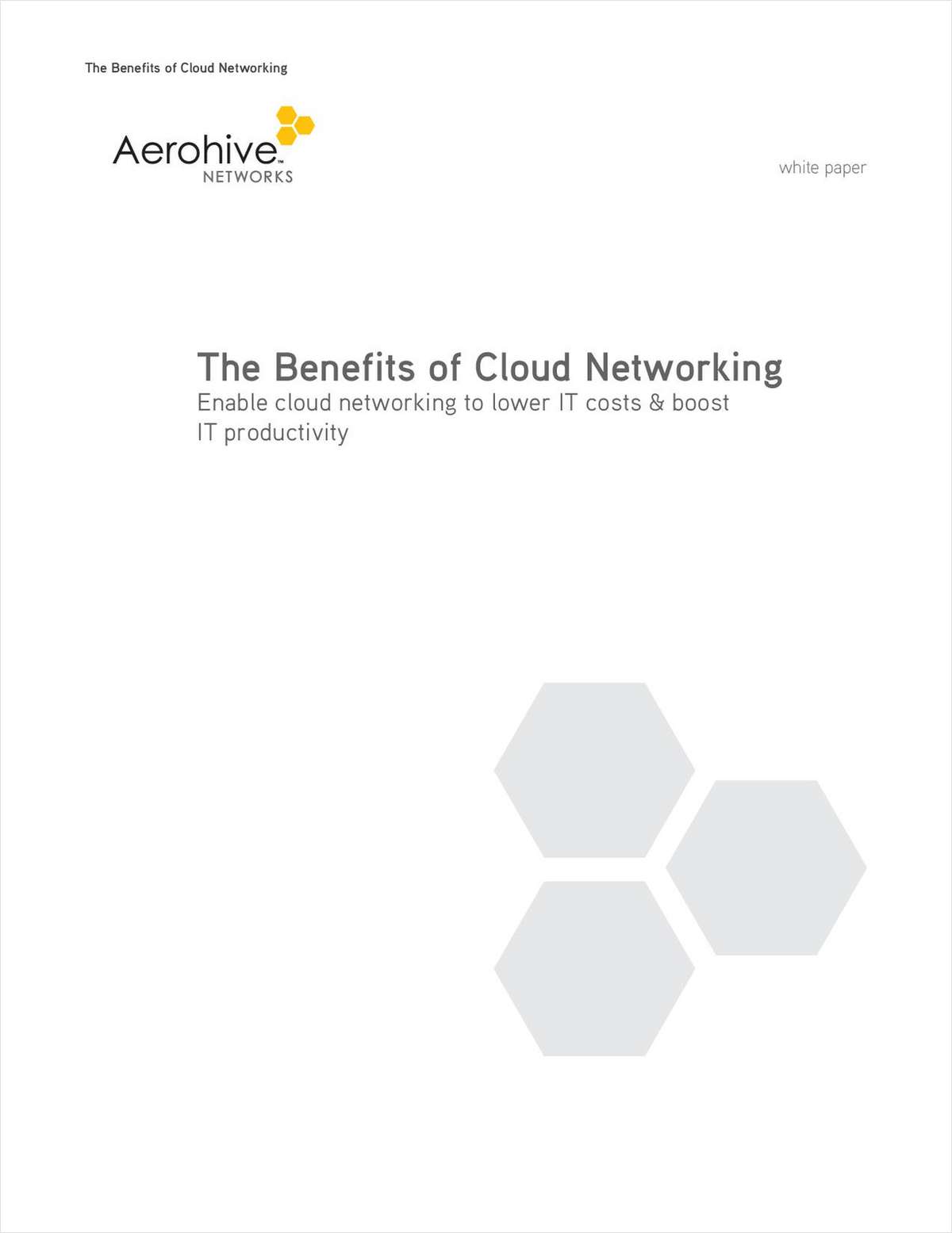 The Benefits of Cloud Networking